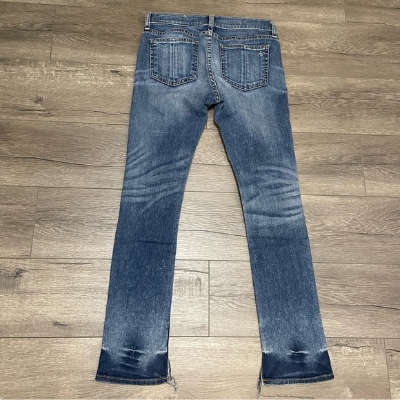 RAG & BONE CROP JEAN Womens Sz 25 Newquay Denim Skinny Split Hem Jeans. - Picture 8 of 10
